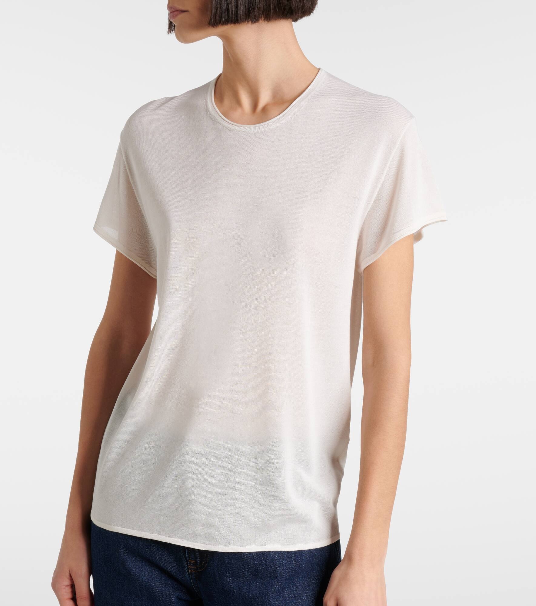 Knitted silk T-shirt - 5