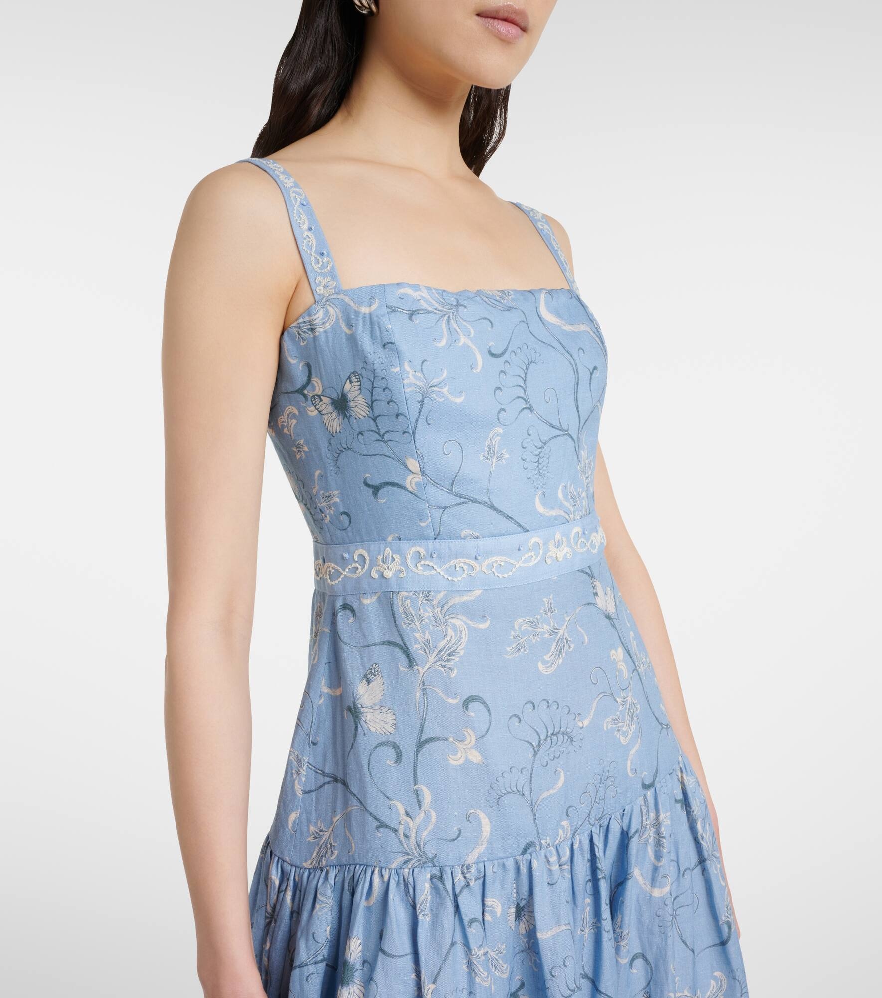 Lima Lymanopoda appliqué cotton maxi dress - 4