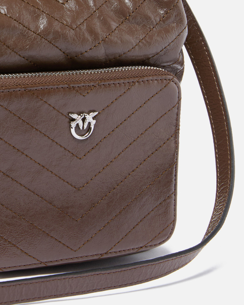 SMALL LEATHER CARGO BUCKET BAG WITH POCKET 3