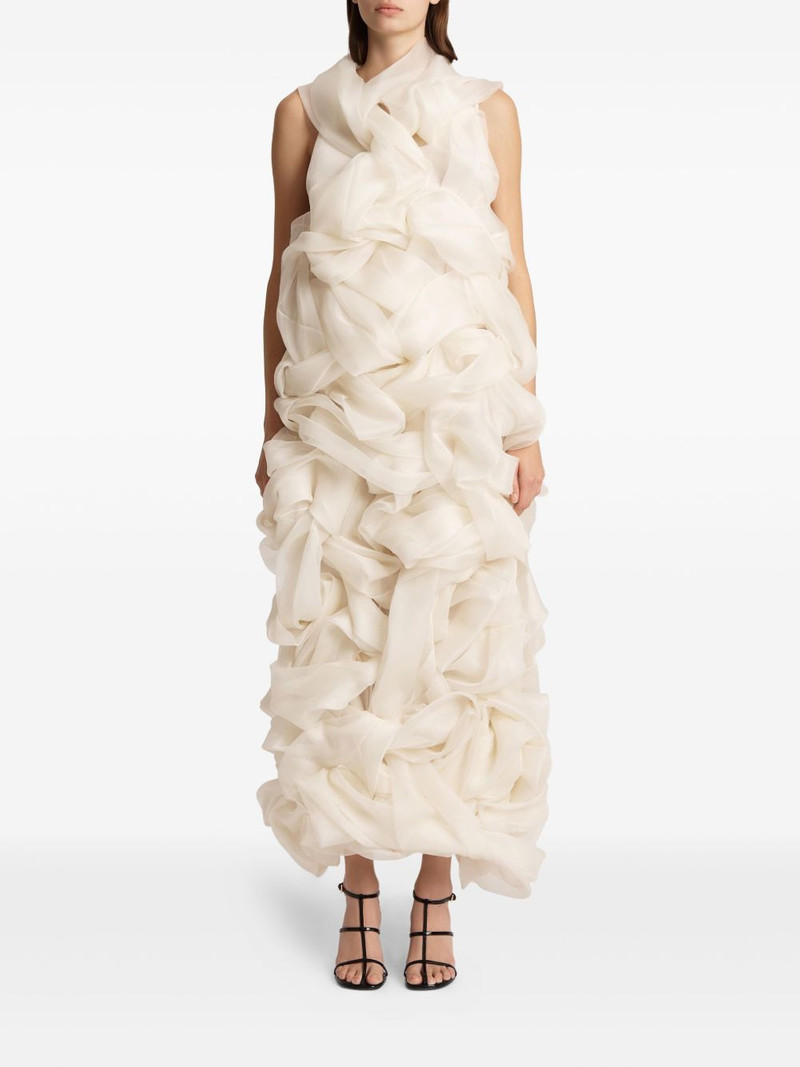 KHAITE Welles ruffled dress outlook