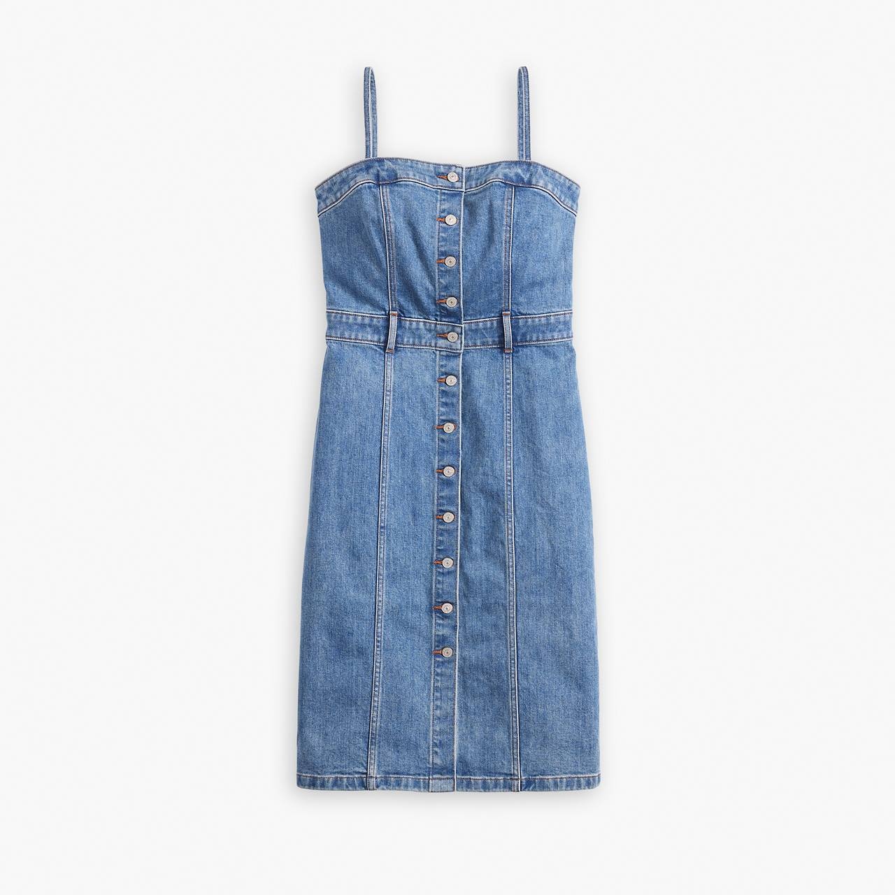 DENIM BUSTIER DRESS - 1
