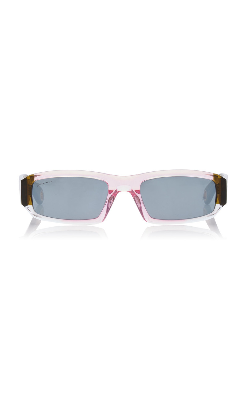 Les Altù Square-Frame Acetate Sunglasses pink 1