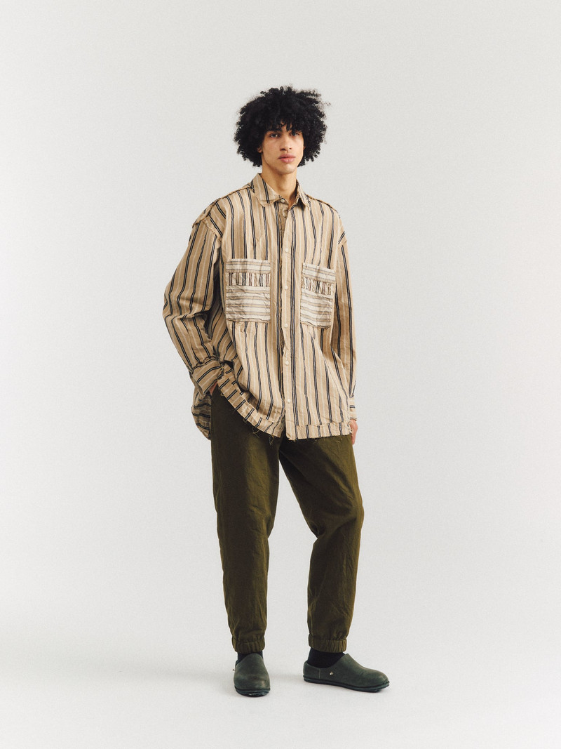 HAMNET RAW EDGE SHIRT - PAPER COT STRIPE - AS IS N° 2 1