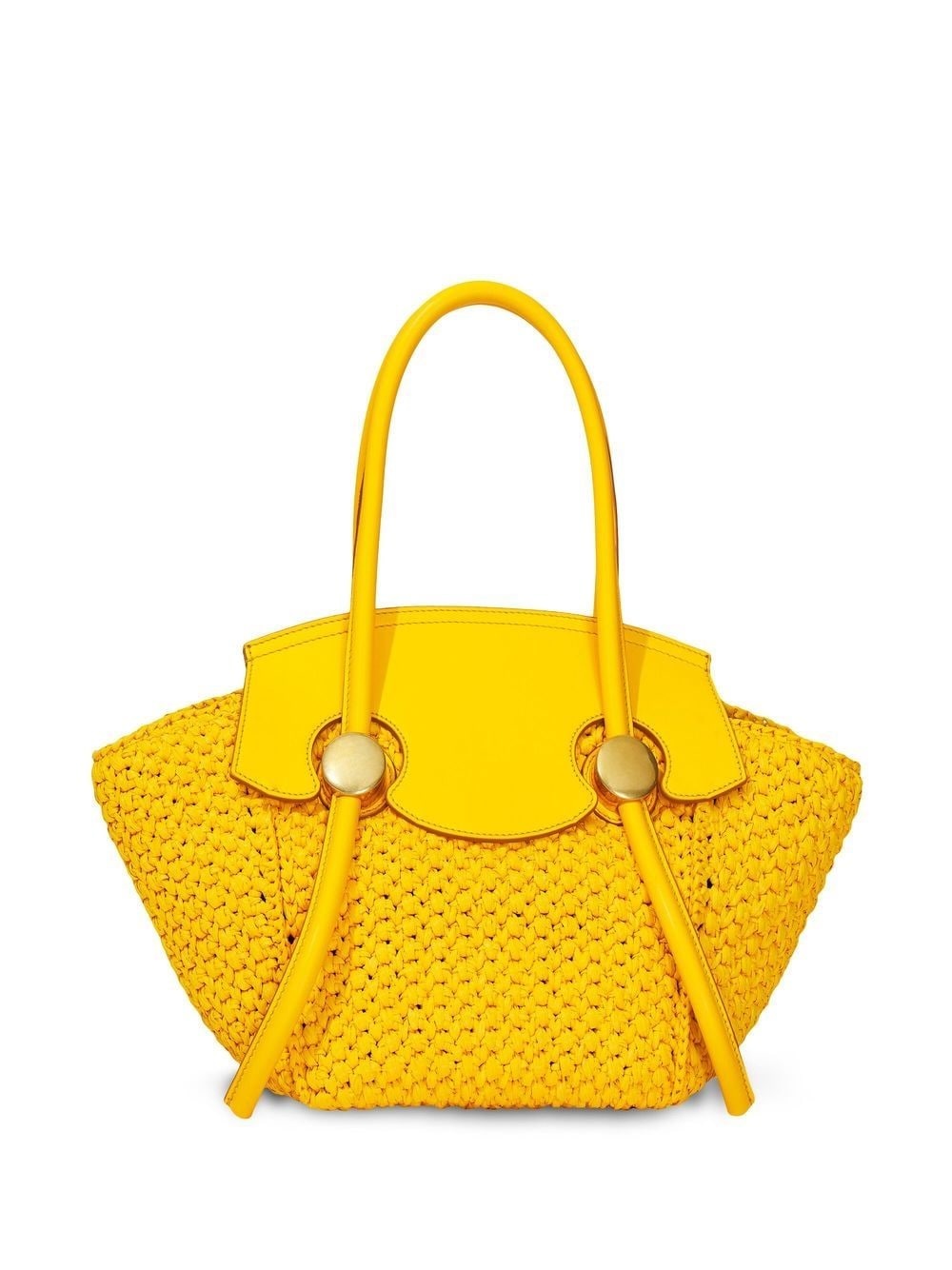 Pipe raffia tote bag - 1