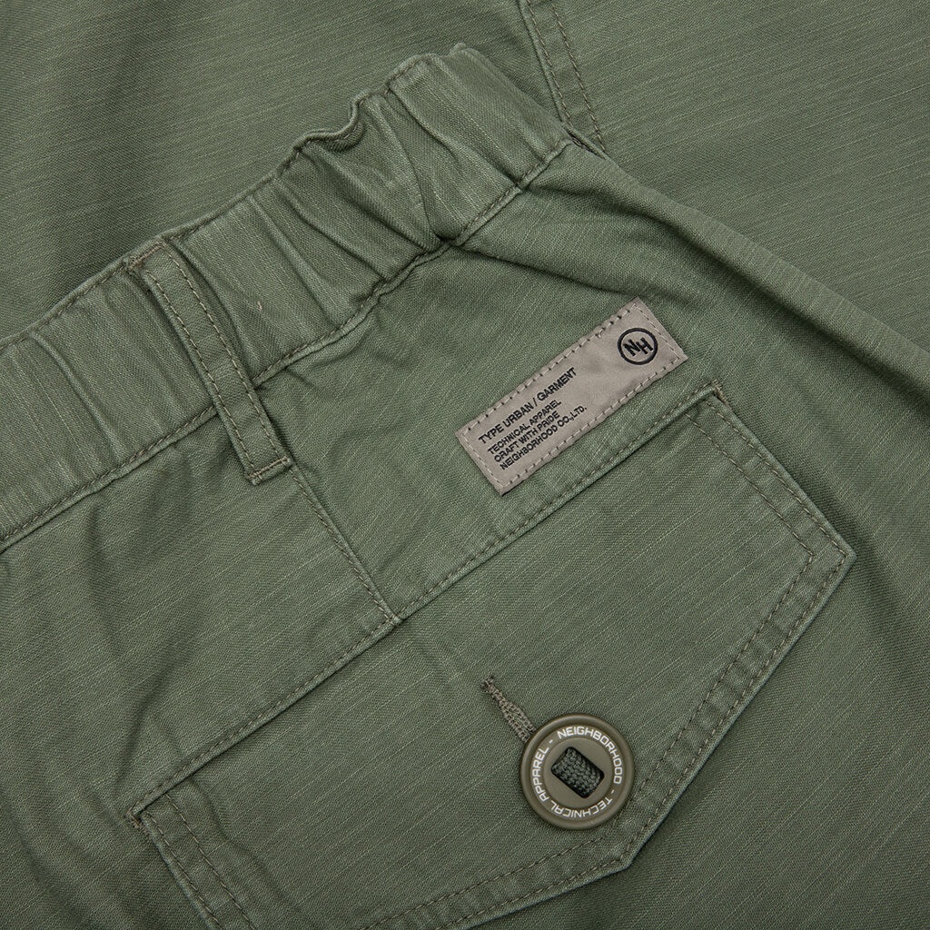 WIDE CARGO SHORT PANTS - OLIVE DRAB - 3