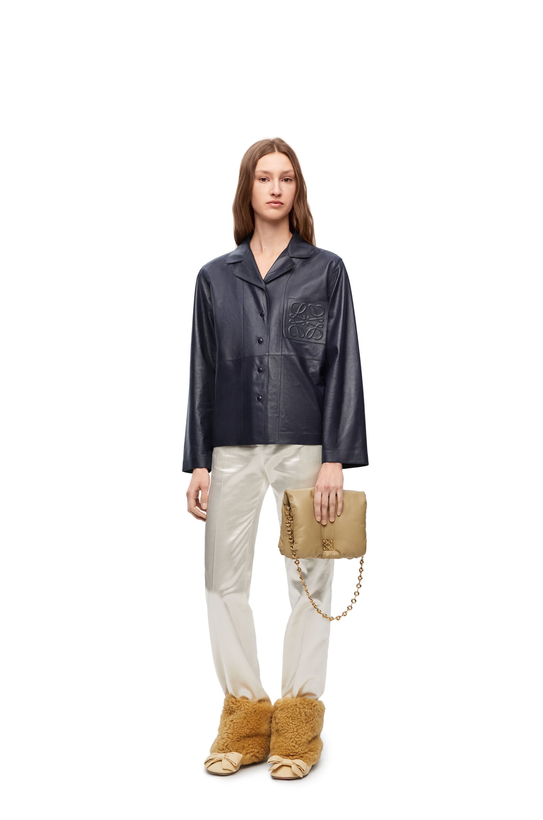 Pyjama blouse in nappa lambskin - 2