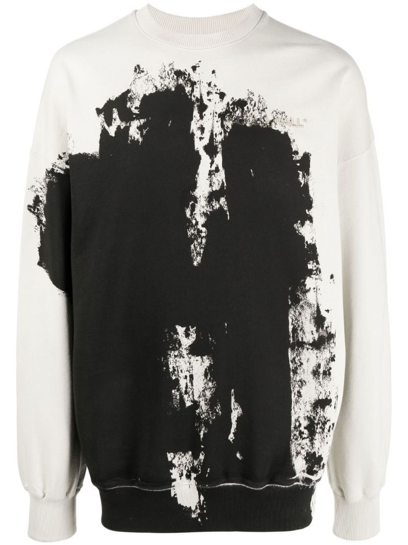 spray-paint cotton sweatshirt - 1