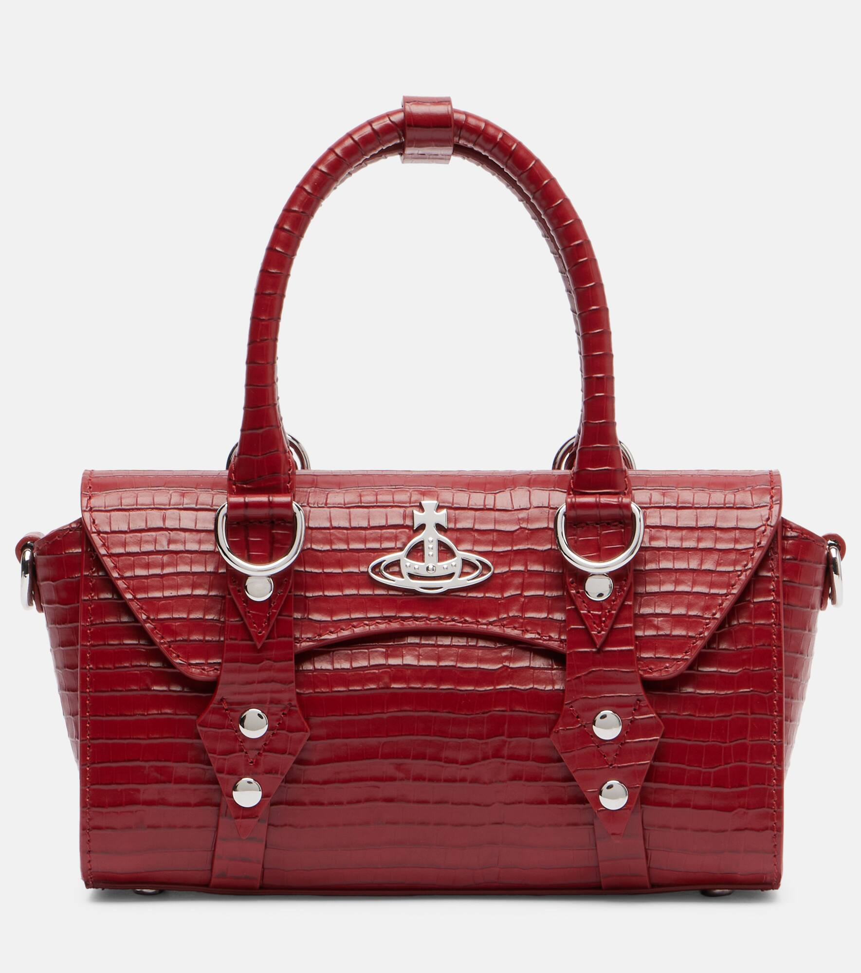 Bettina Mini croc-effect leather tote bag - 1