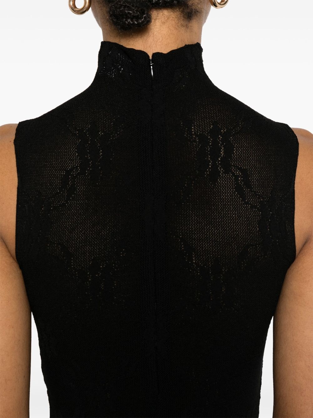 sleeveless high-neck bodysuit - 5