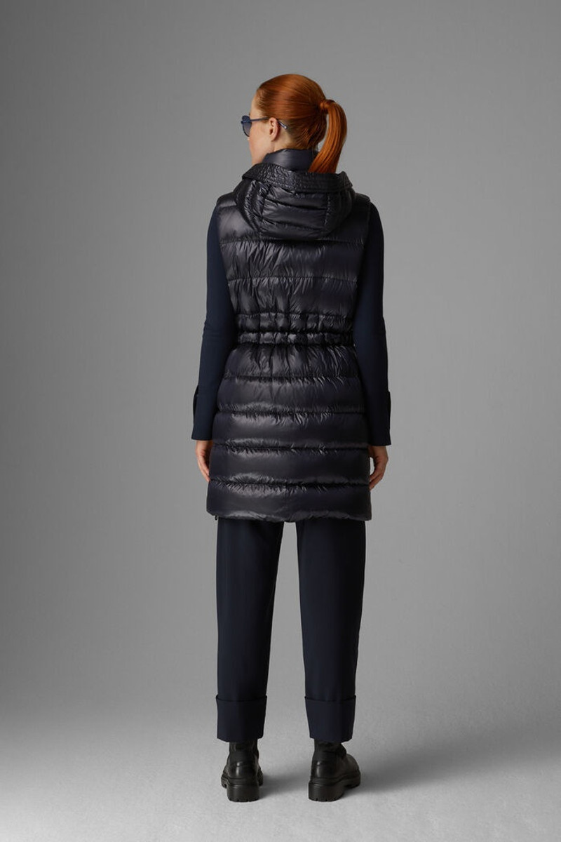 Jella Down waistcoat in Navy blue 3