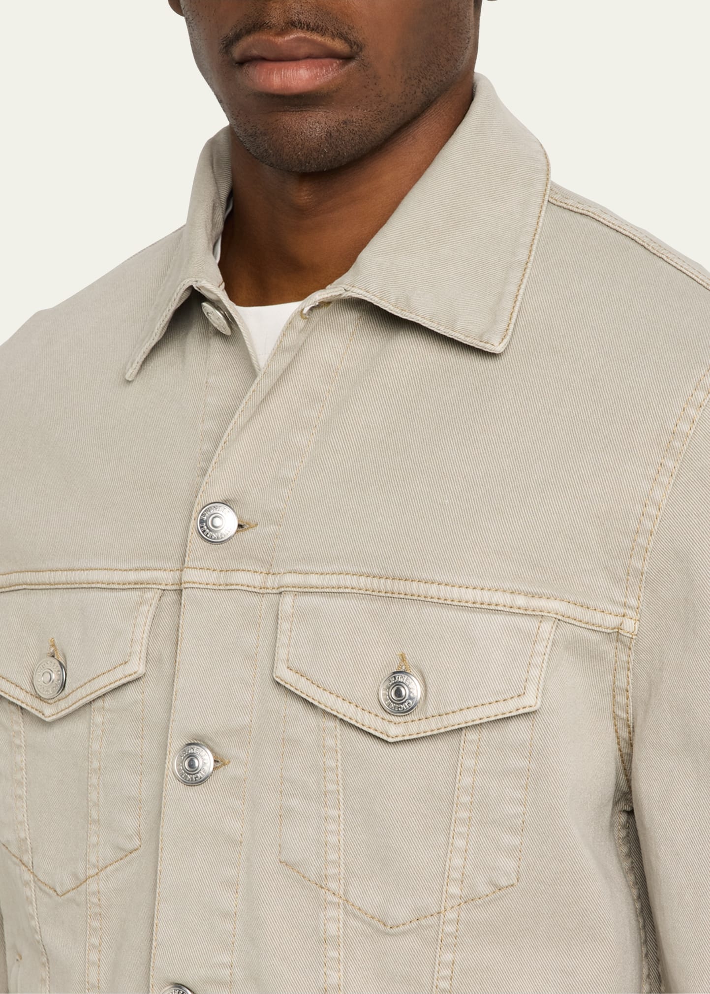 Men's Dyed Denim Trucker Jacket - 5