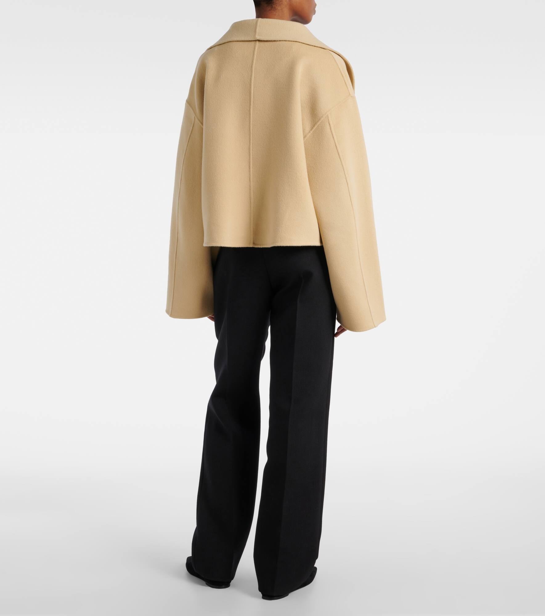 Signature cropped wool doublé jacket - 3