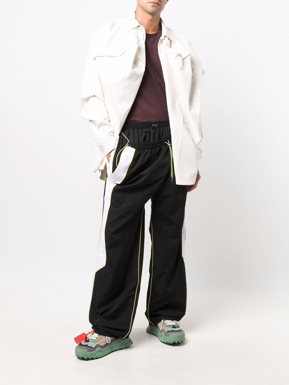 panelled track pants - 2