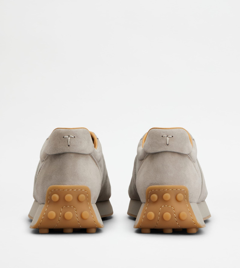 Tod's T VINTAGE SNEAKERS IN SUEDE - GREY outlook