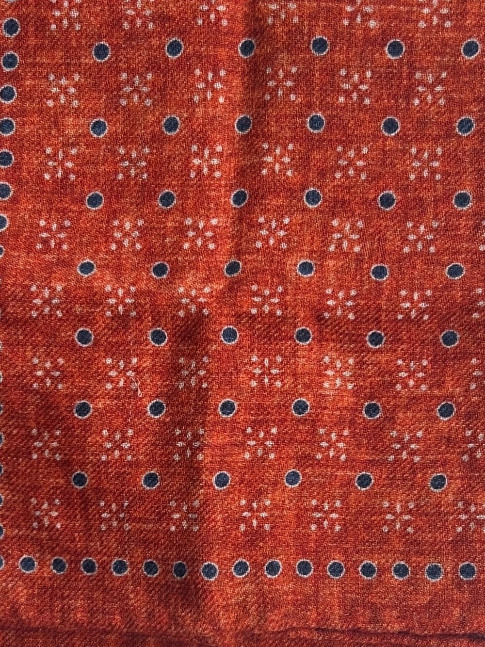 geometric-print wool pocket square - 2