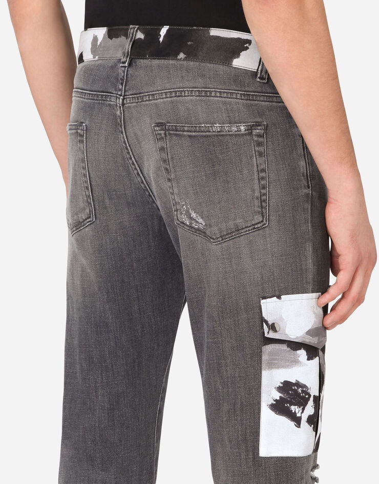 Jeans with camouflage details - 5