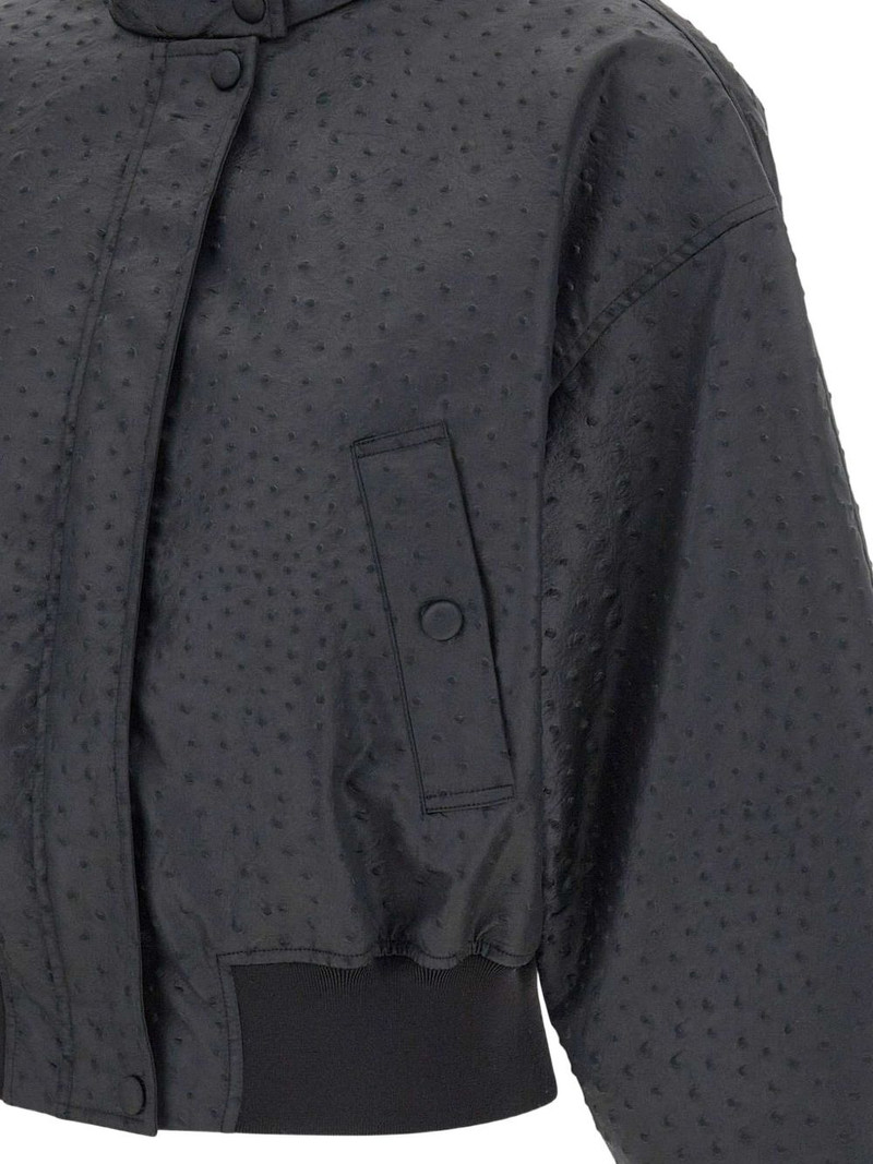 embossed high-neck jacket 5