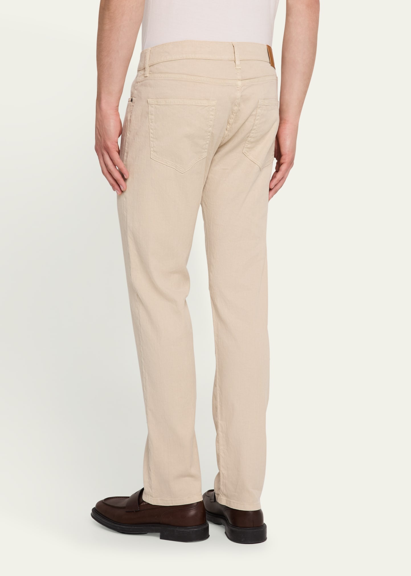 Men's Quarona Linen and Cotton Stretch Five-Pocket Pants - 3
