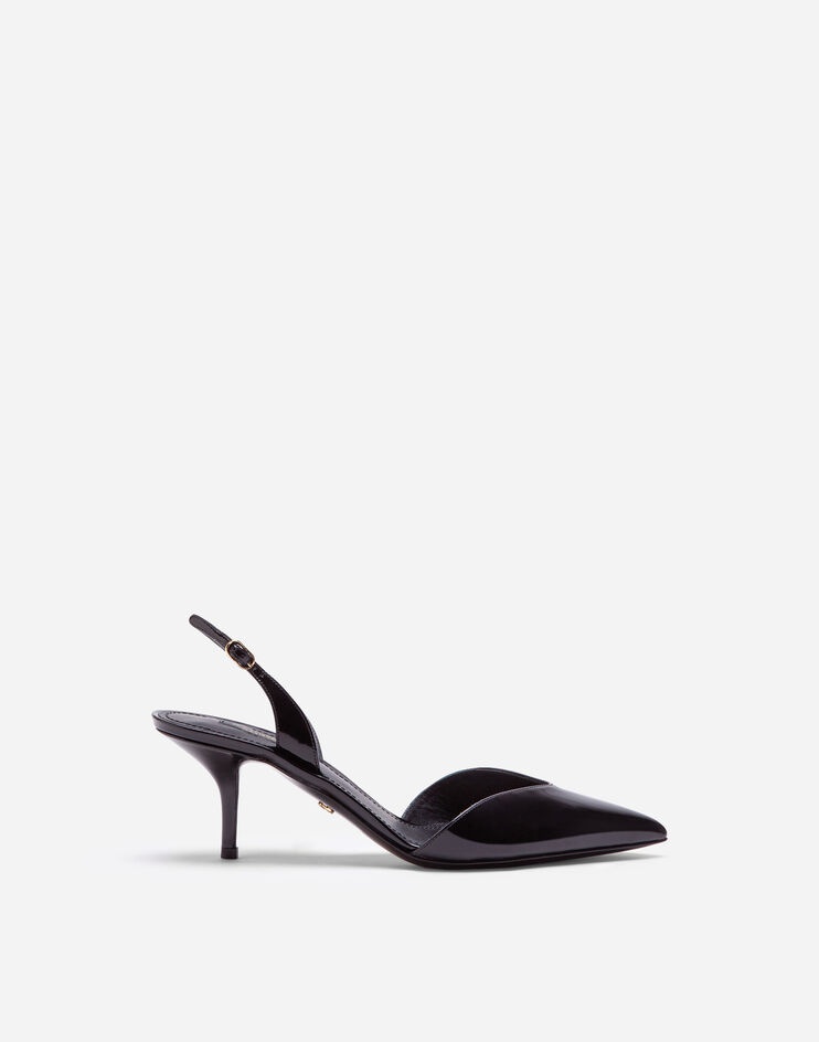 Polished calfskin slingbacks - 1