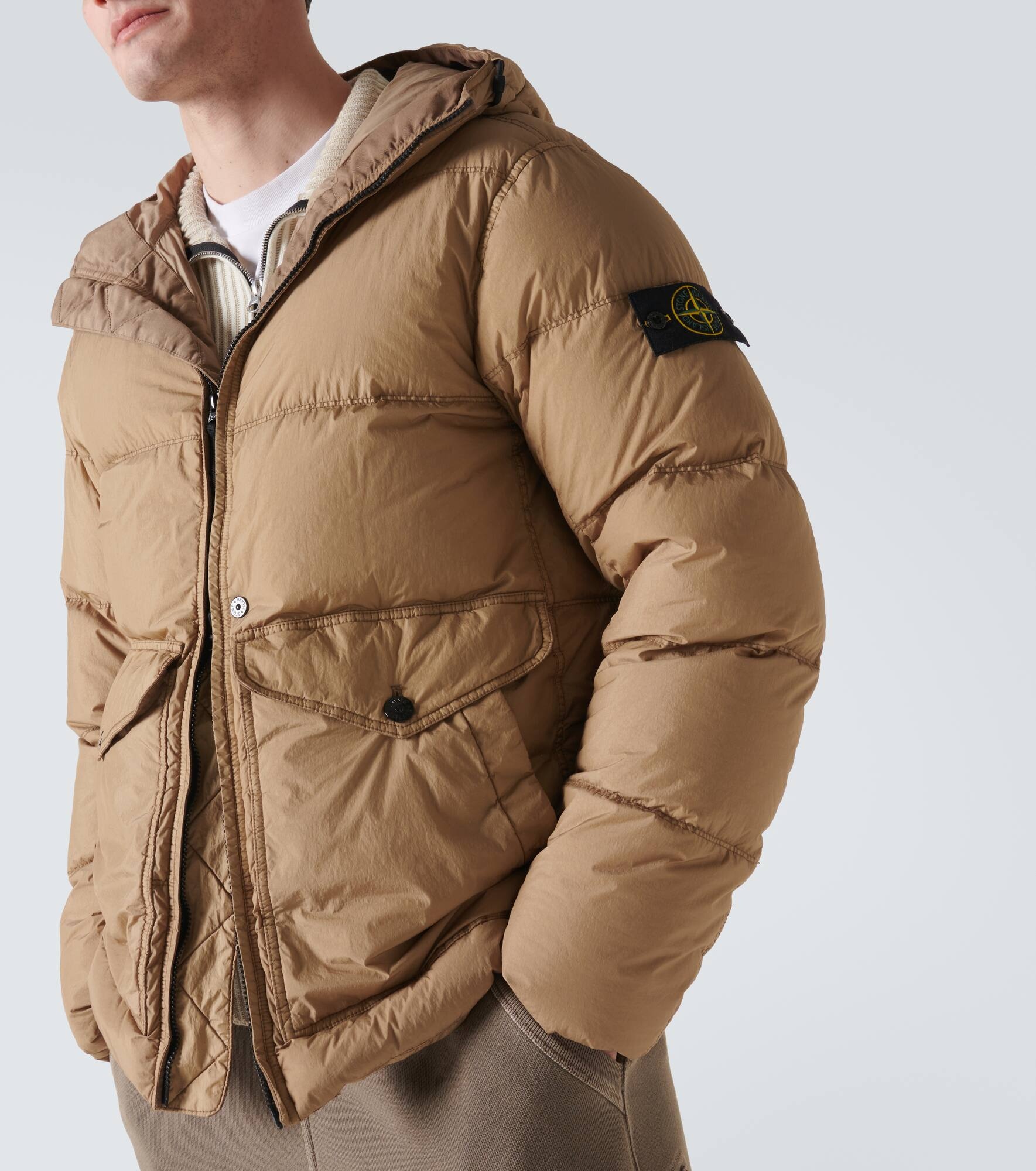 Compass quilted down jacket - 5