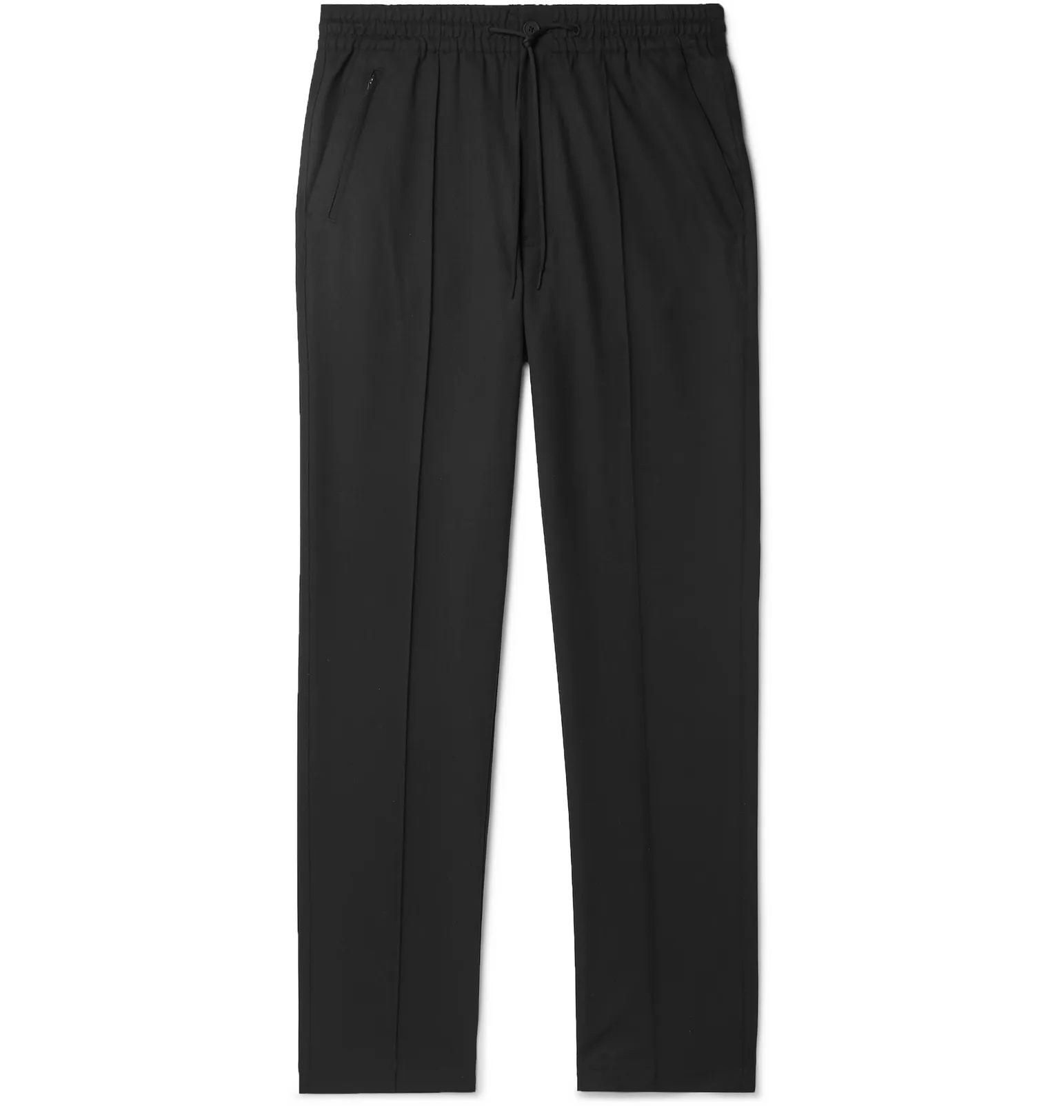 Wool-Blend Twill Track Pants - 1