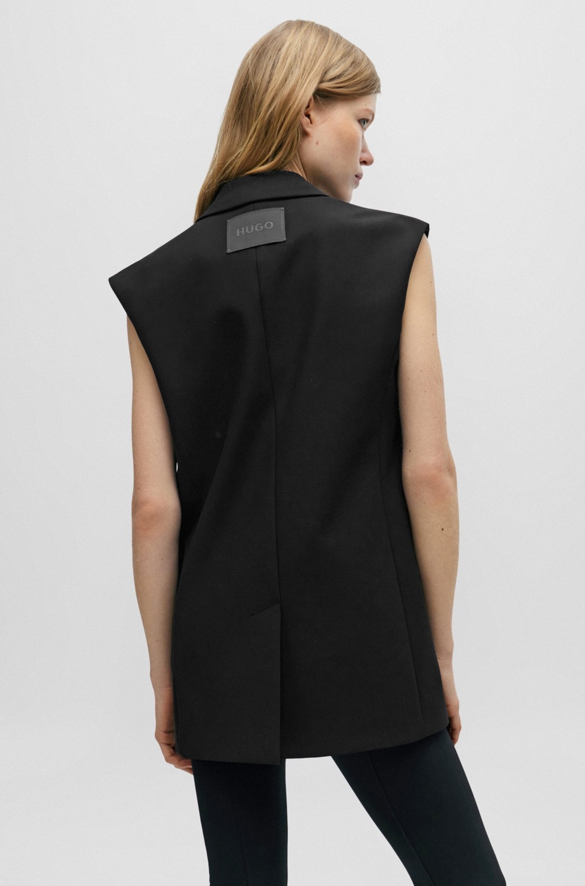 REGULAR-FIT LONG-LENGTH WAISTCOAT WITH LOGO LINING - 4