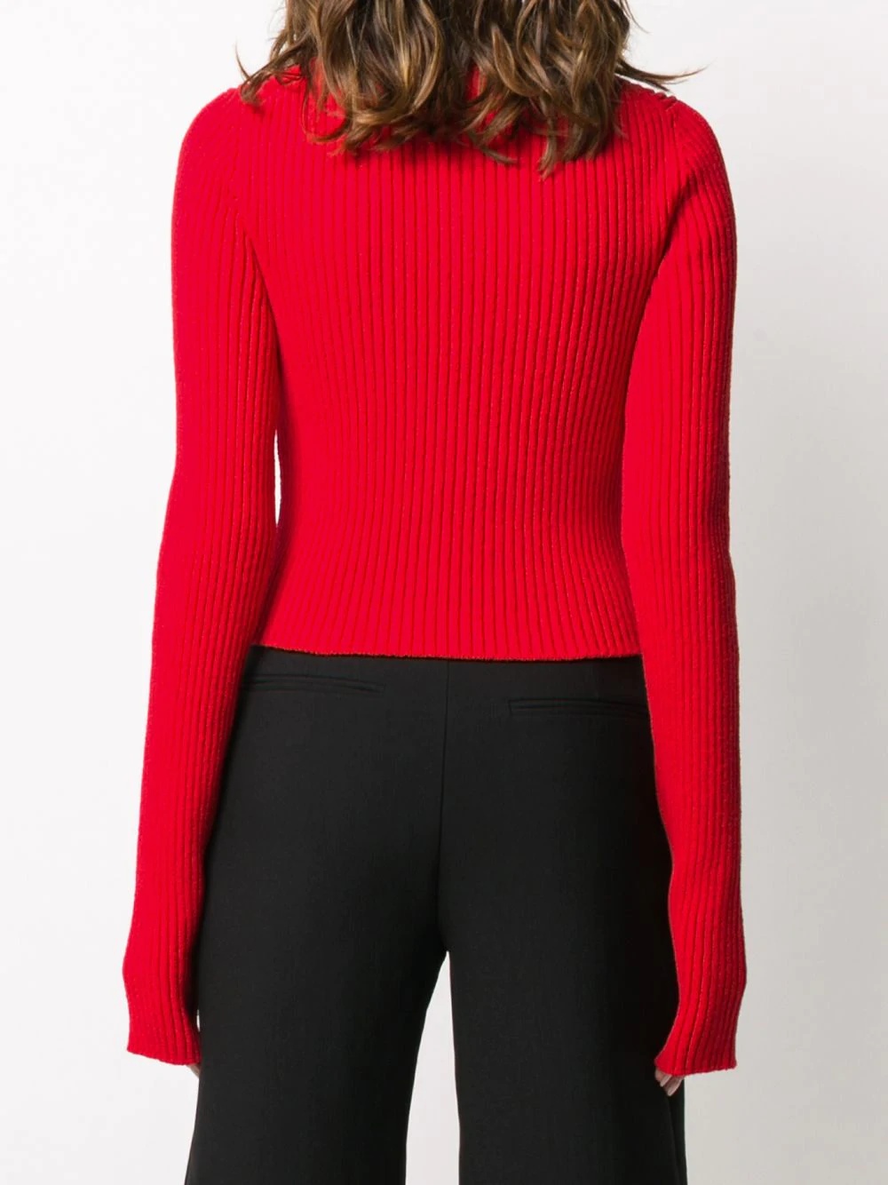 cropped knitted jumper - 4