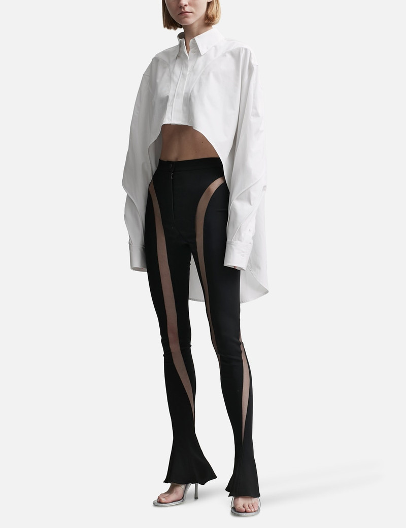 MUGLER SHEER BLACK ILLUSION PANTS outlook