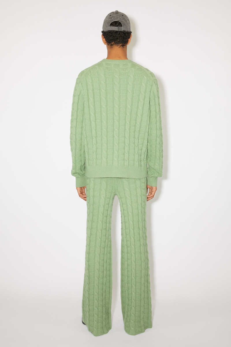 Cable wool jumper - Sage green 3