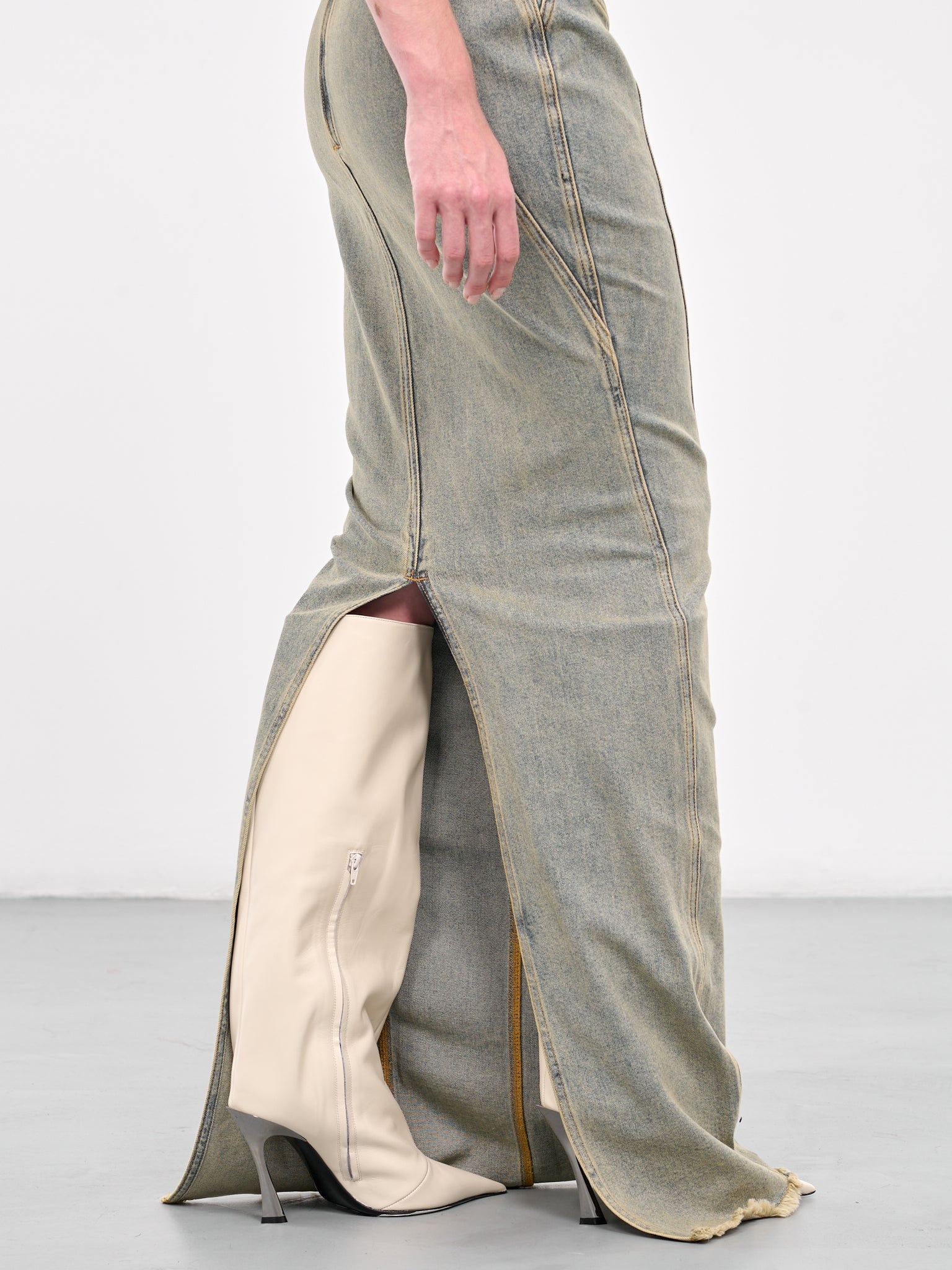 Channel Denim Skirt - 5