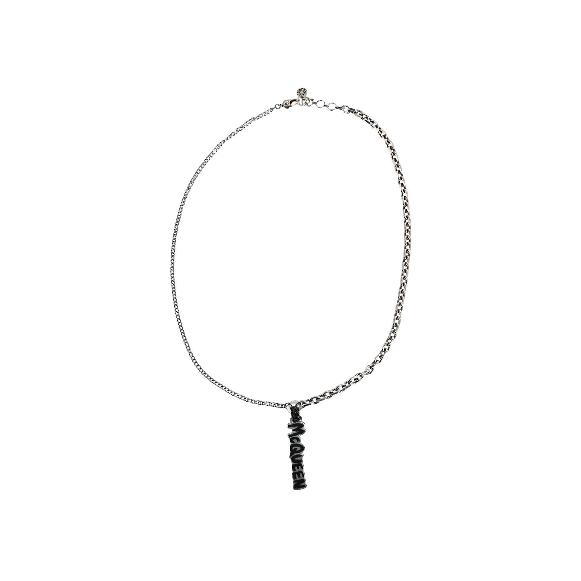 Alexander McQueen Graffiti Chain Necklace 'Black' - 1