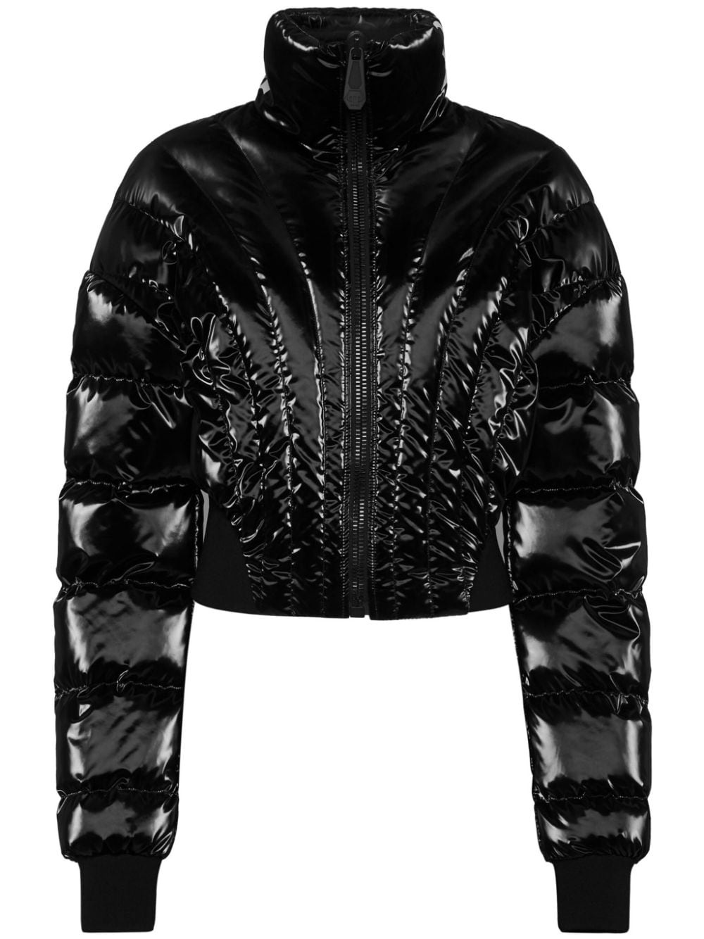 logo-print puffer jacket - 1