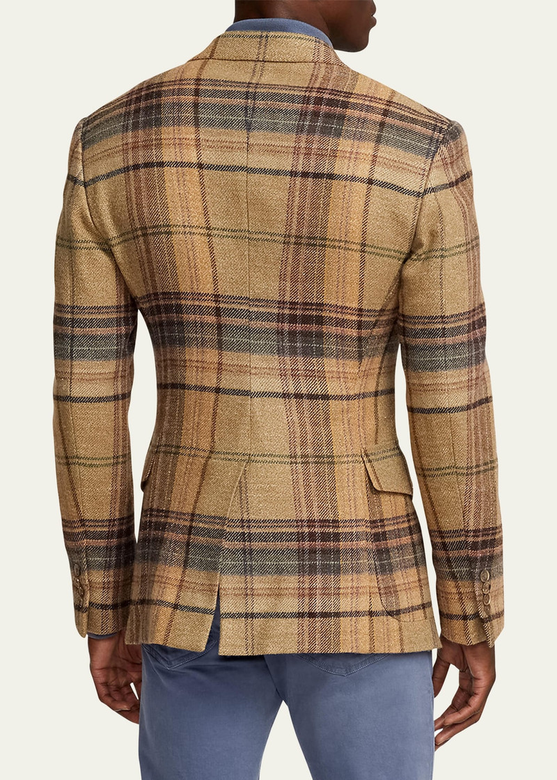 남자의 켄트 손 - 실패한 격자 무늬 Tweed 스포츠 코트 3