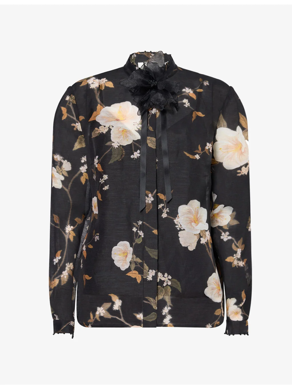 Ascent Embellished Linen-Blend Body Shirt - 1
