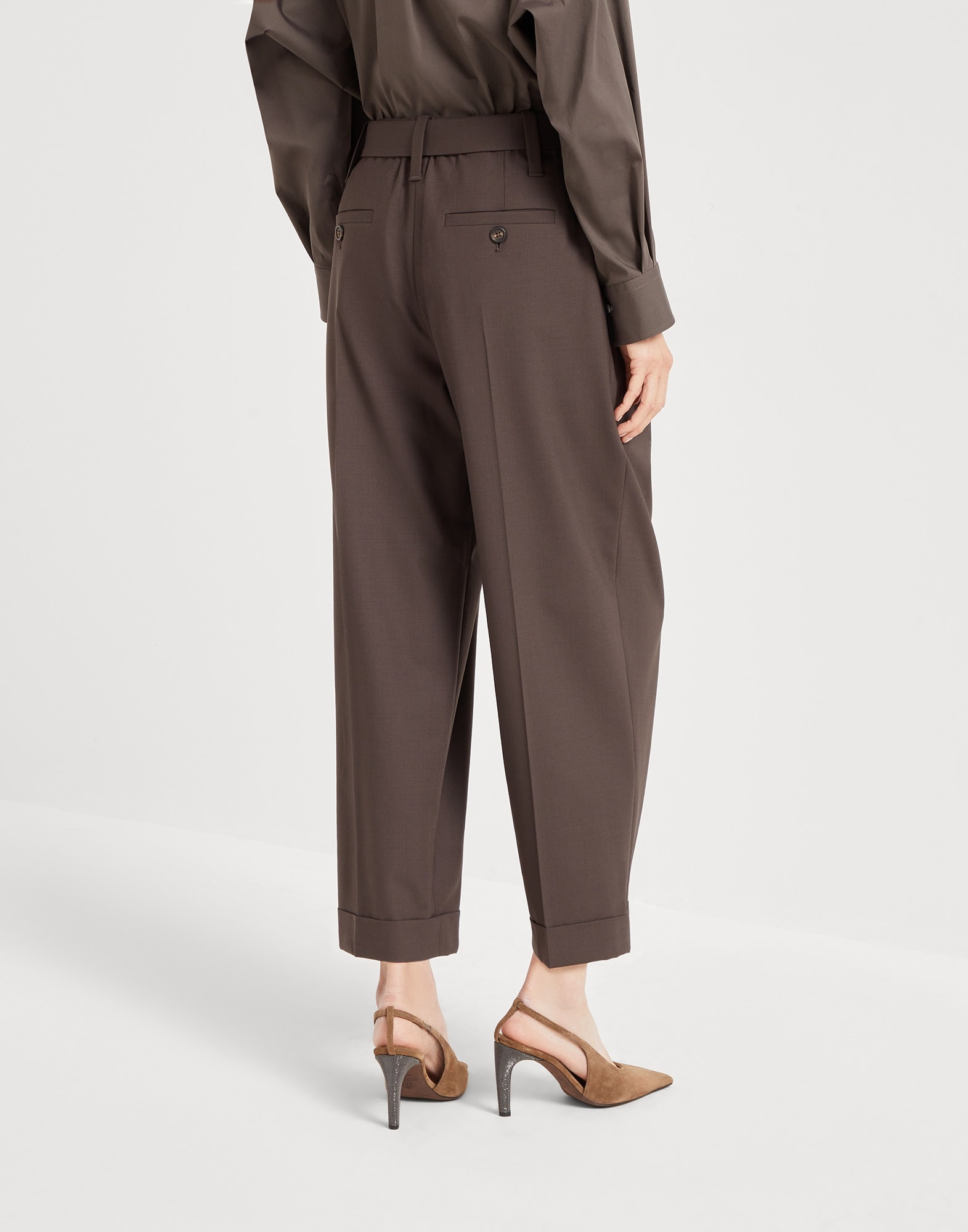 Tropical luxury wool baggy sartorial trousers - 2