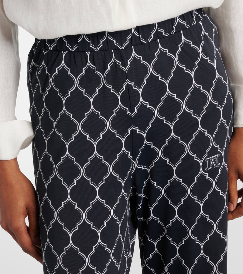 Printed logo straight pants 4