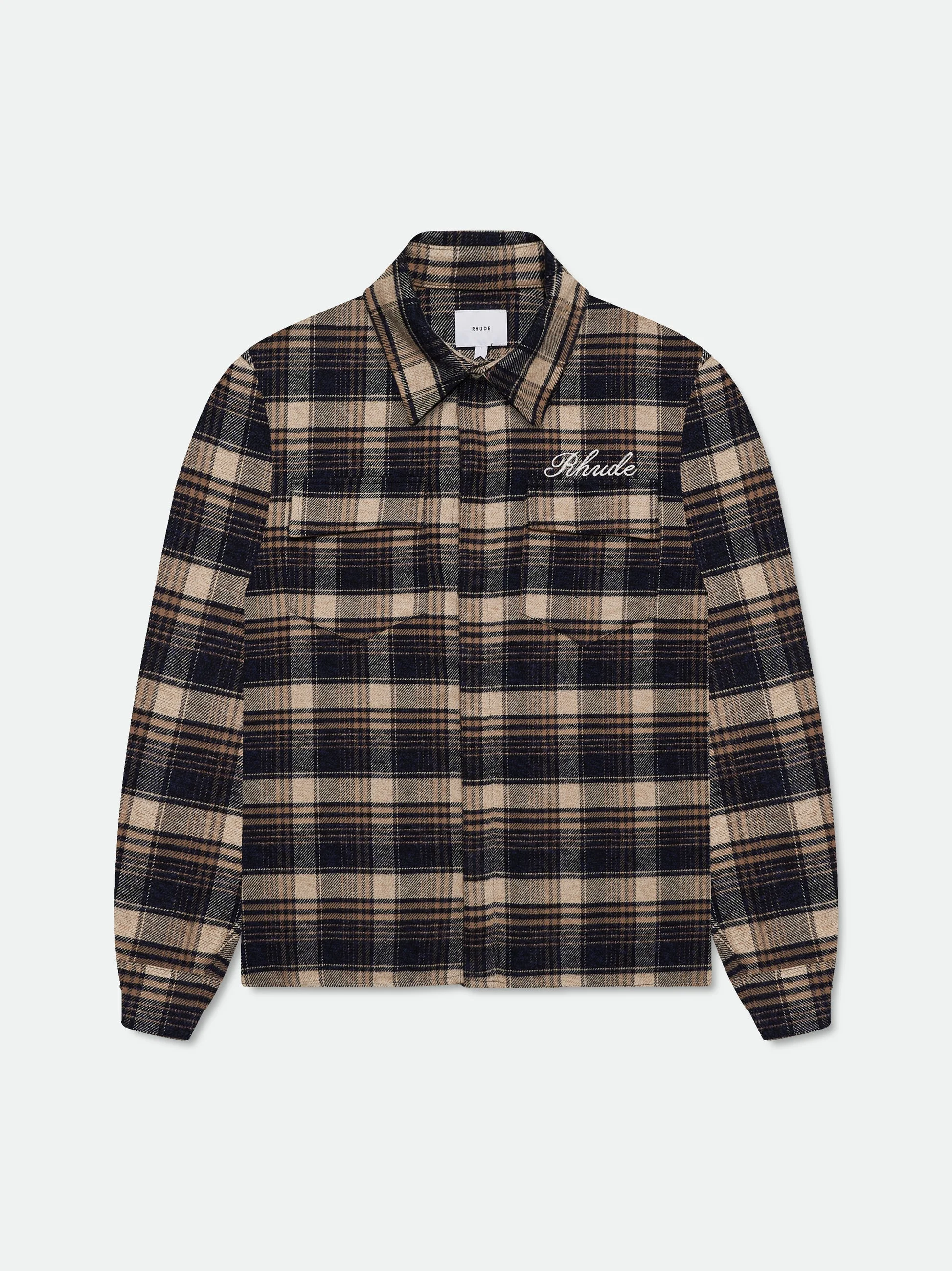 RHUDE SCRIPT LOGO FLANNEL - 1