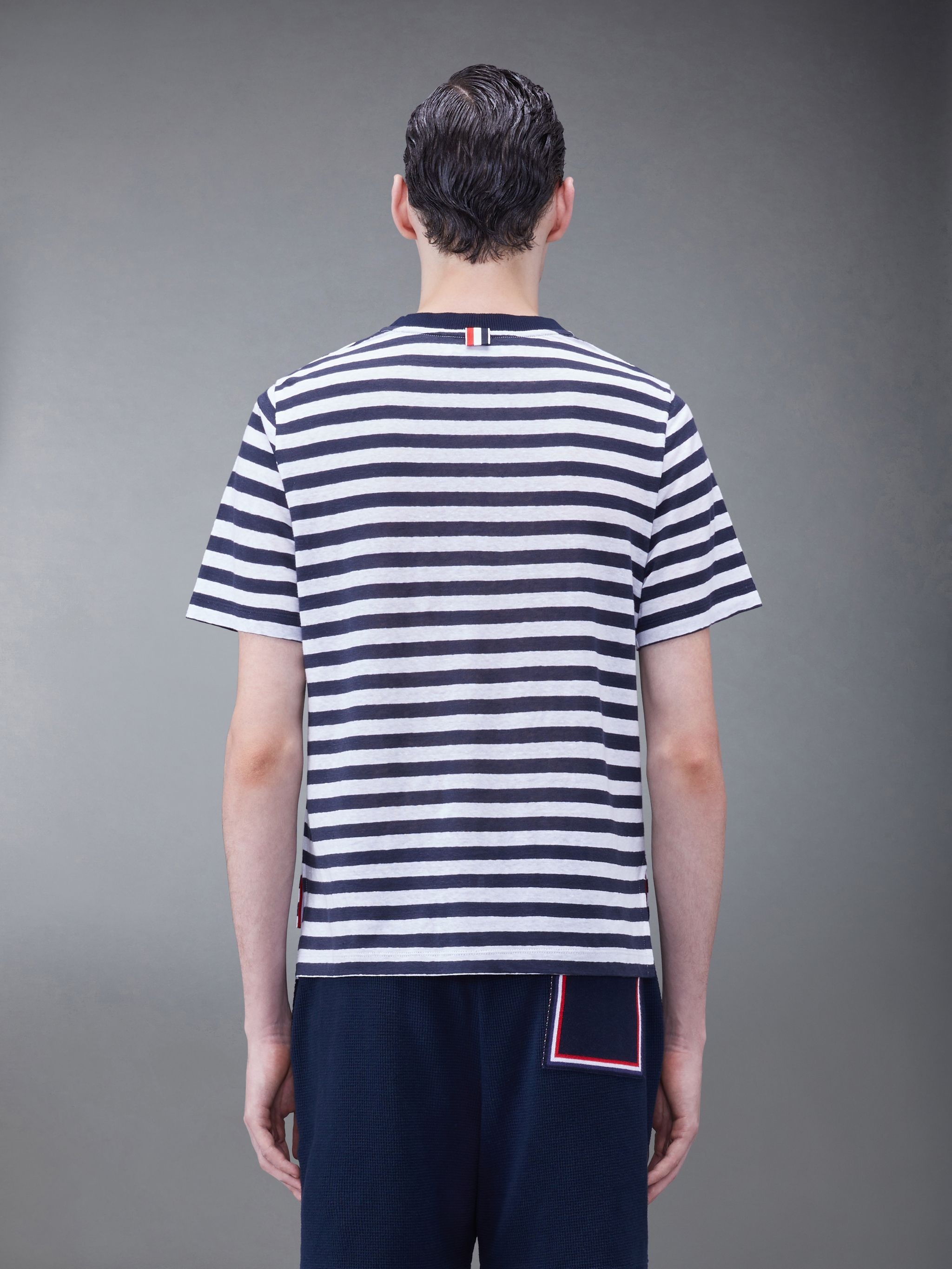 horizontal-stripe short-sleeve T-shirt - 2