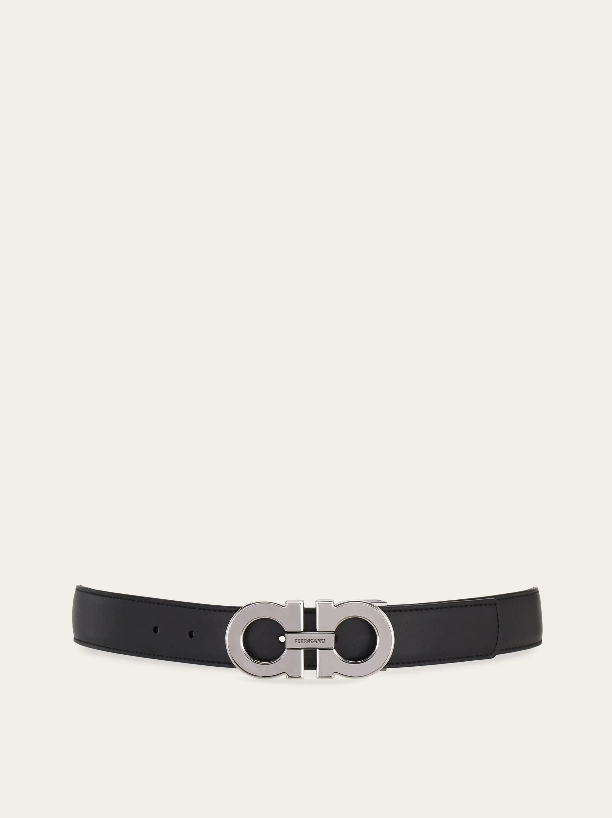Reversible and adjustable Gancini belt - 1
