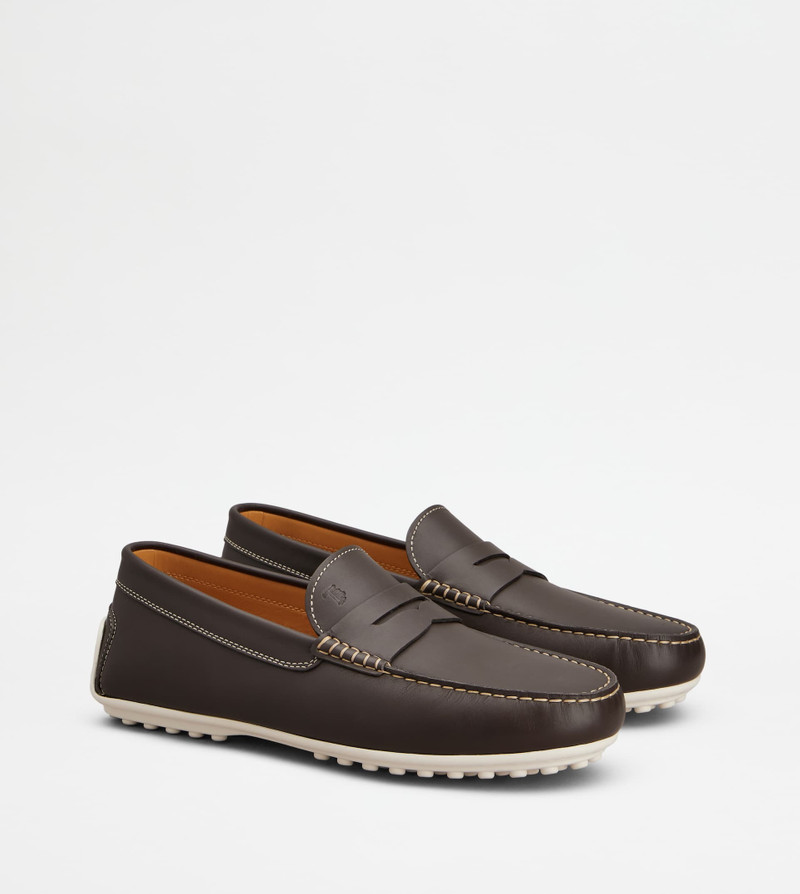 CITY GOMMINO LOAFERS IN LEATHER - BROWN 2