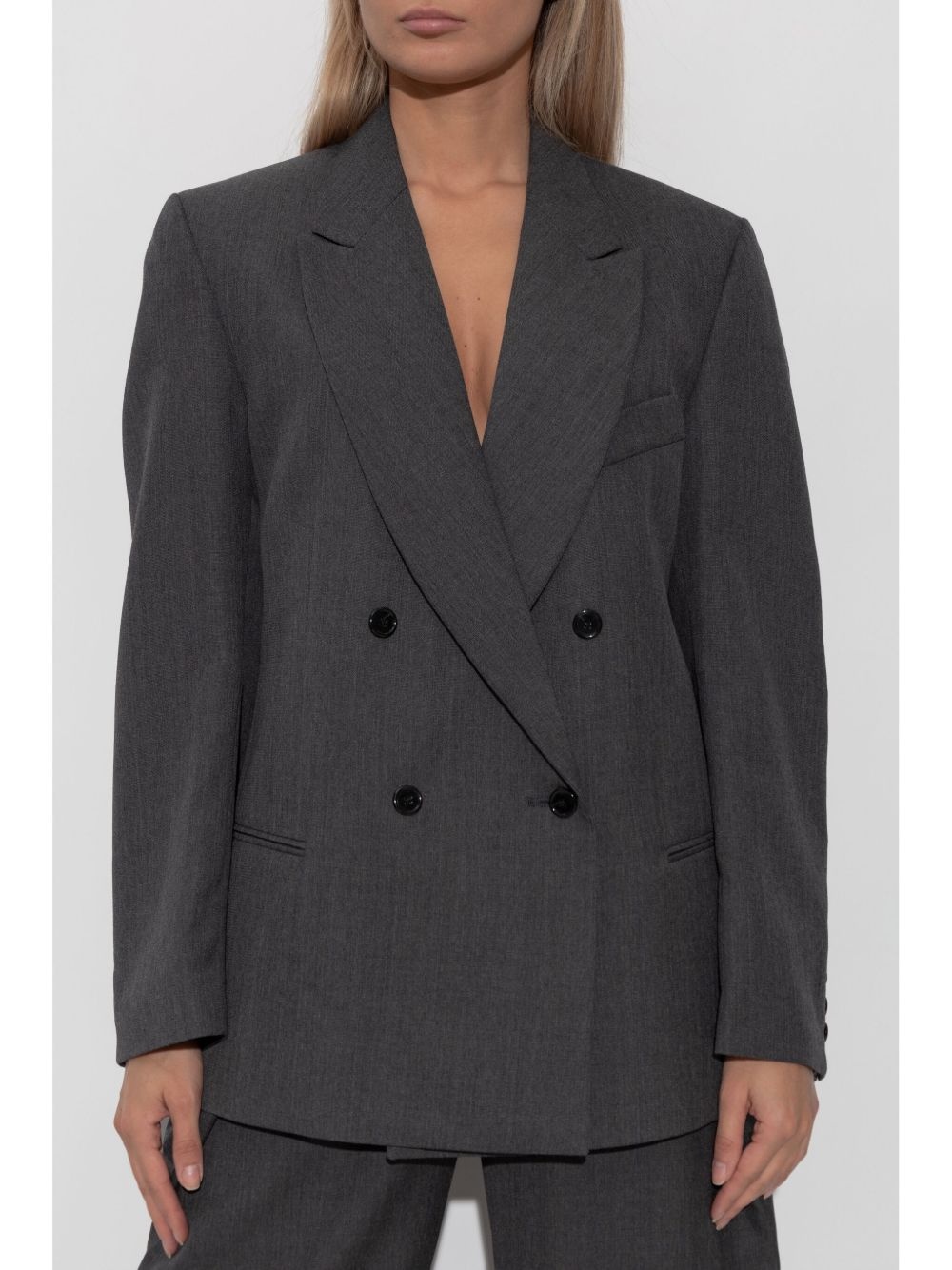 virgin-wool double-breasted blazer - 3