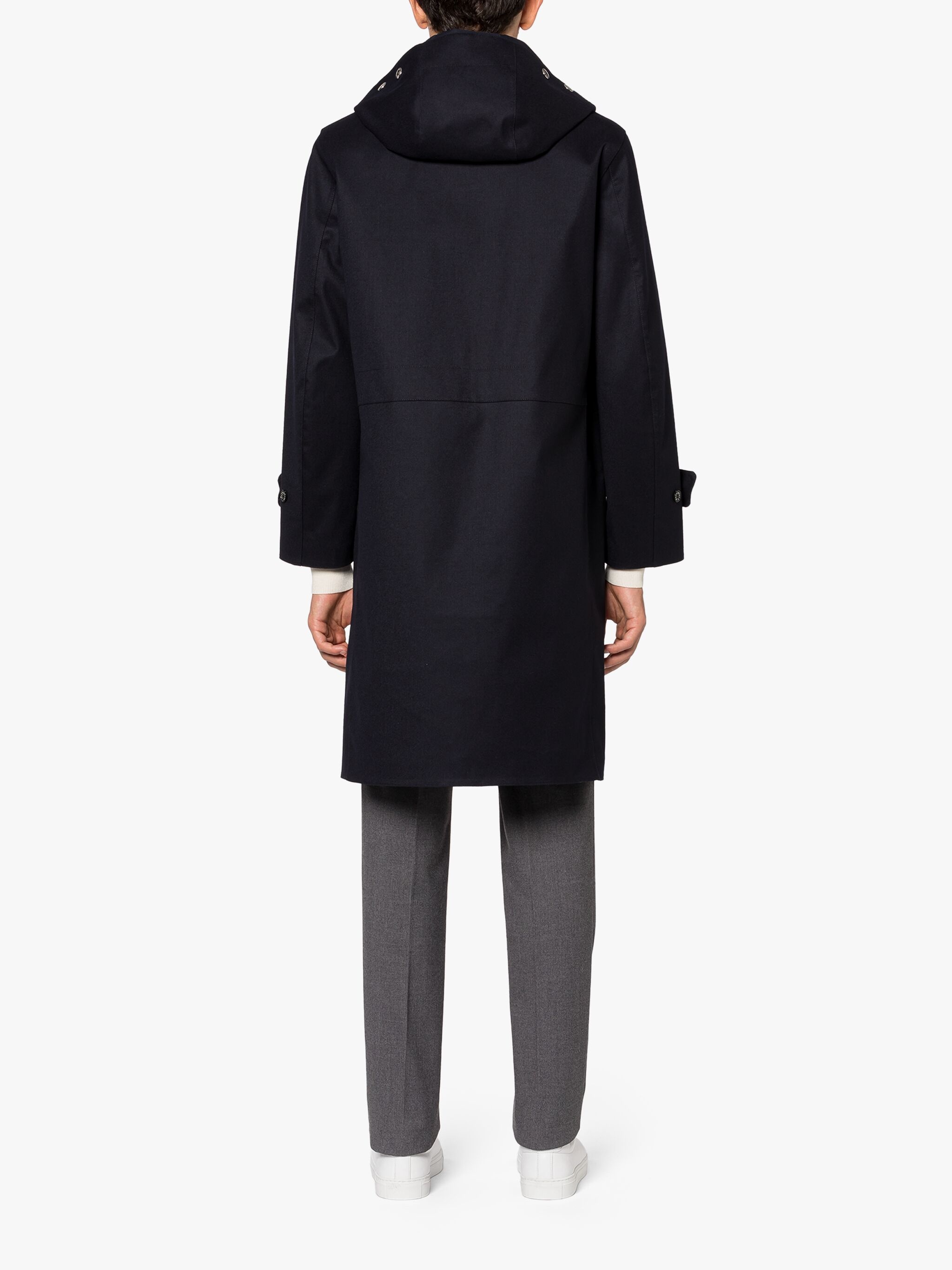 NEW KIRKTON NAVY BONDED WOOL HOODED COAT - 4
