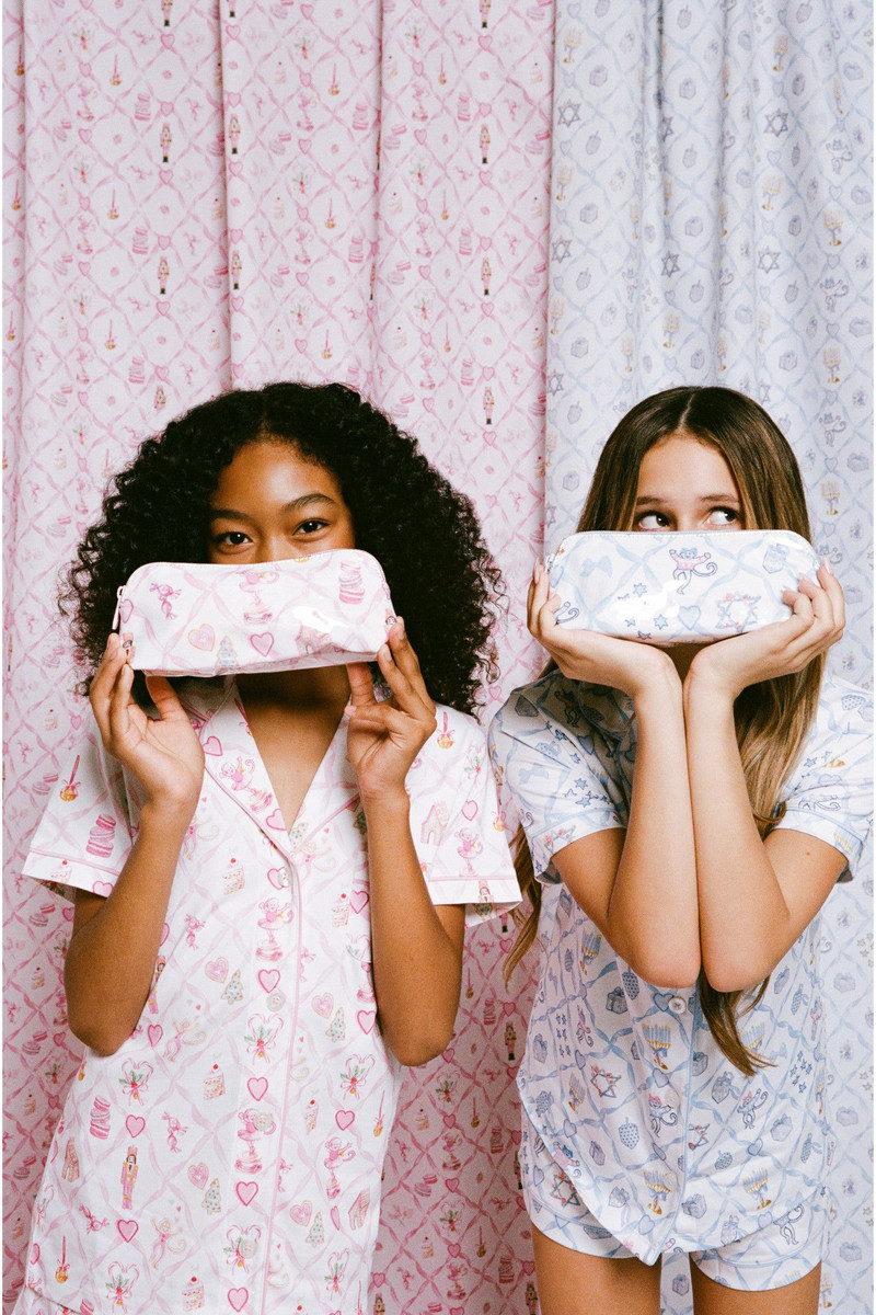 LoveShackFancy LoveShackFancy x Roller Rabbit Starry Nights Lattice Small Makeup Bag outlook