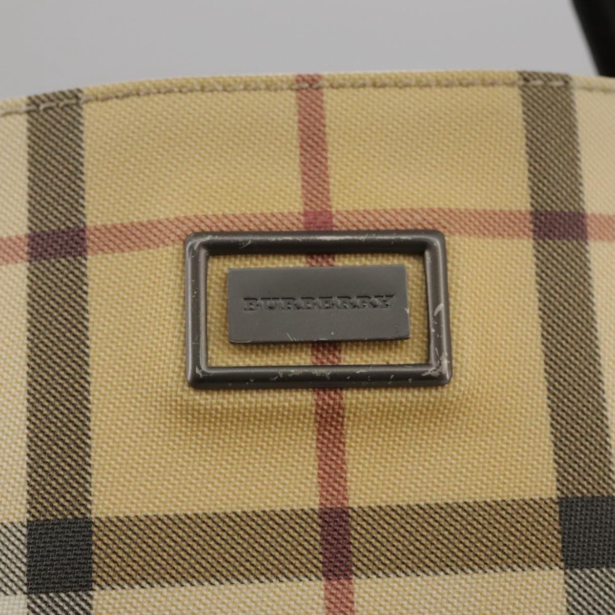 Burberry Nova Check Hand Bag Pvc Beige Brown - 11