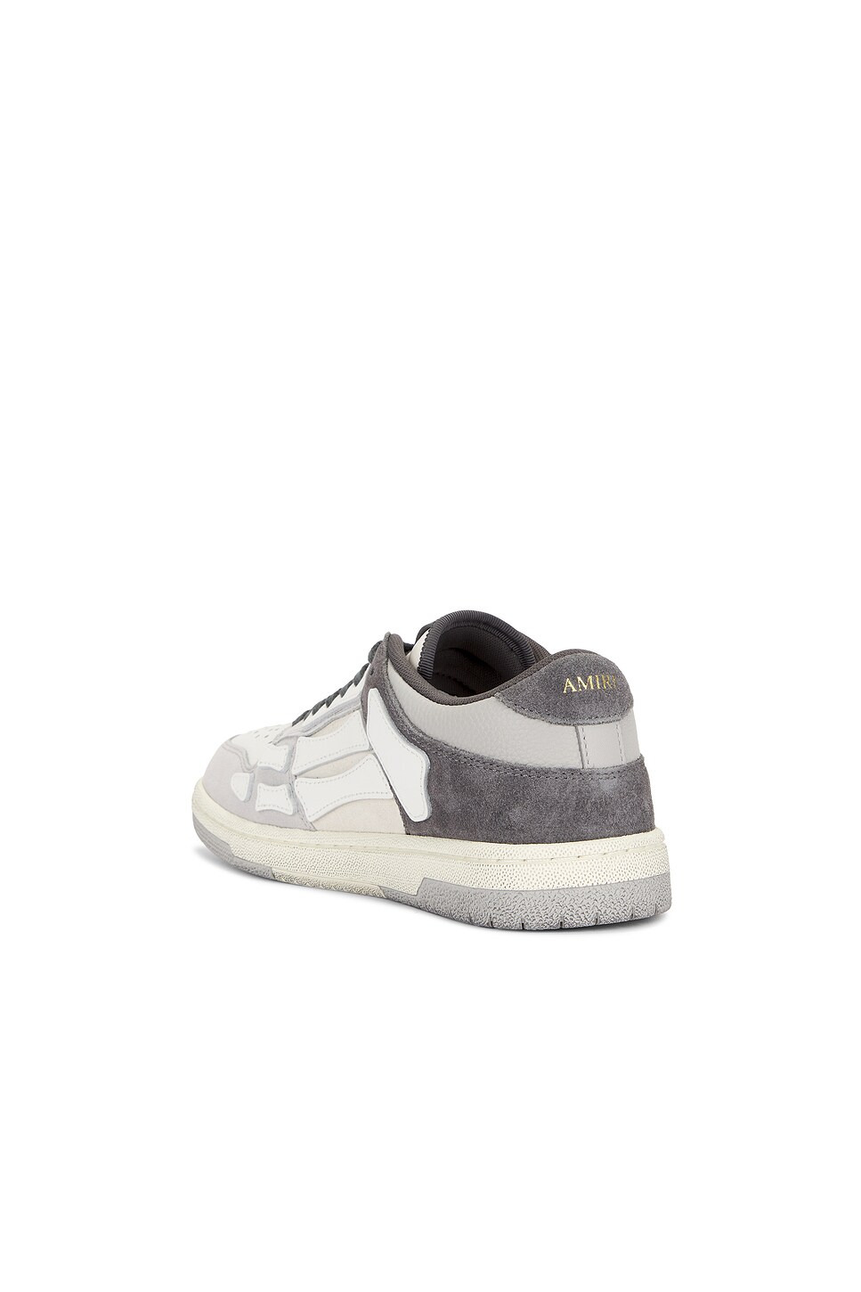 Distressed Skel Top Low Sneaker in Grey - 3