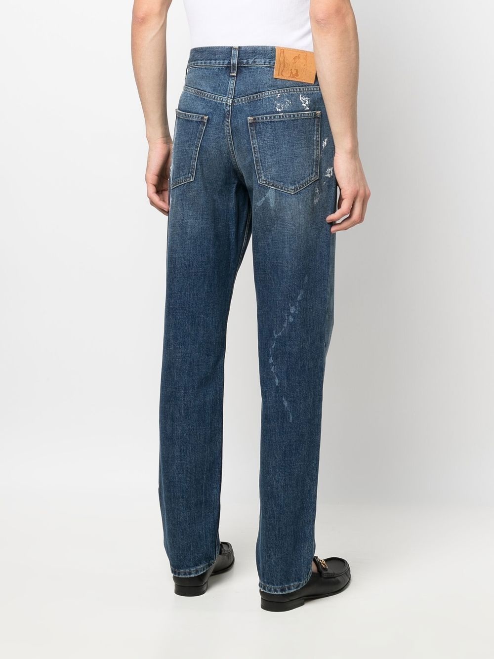 painter-wash straight jeans - 4