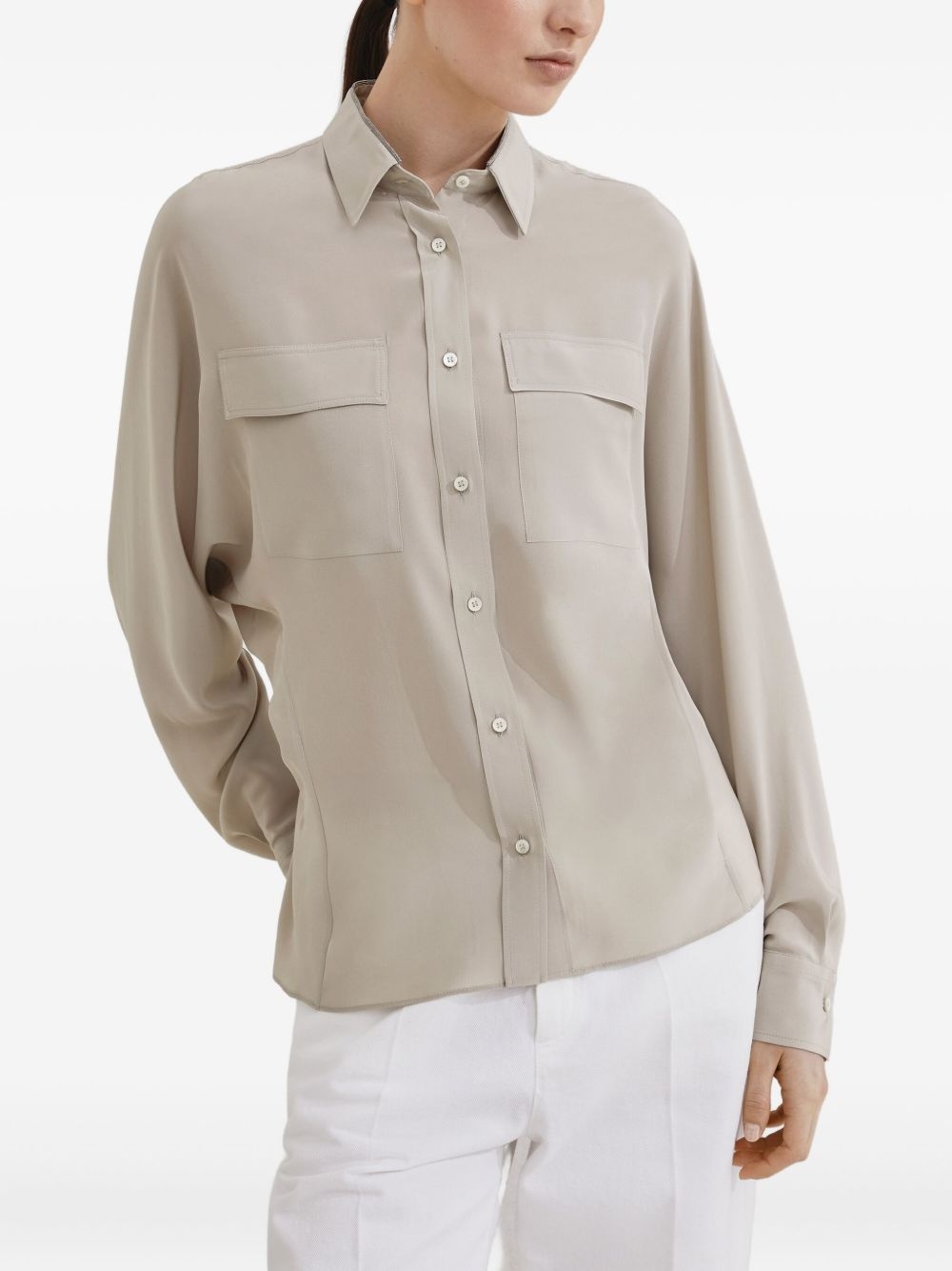 crepe de chine shirt - 2
