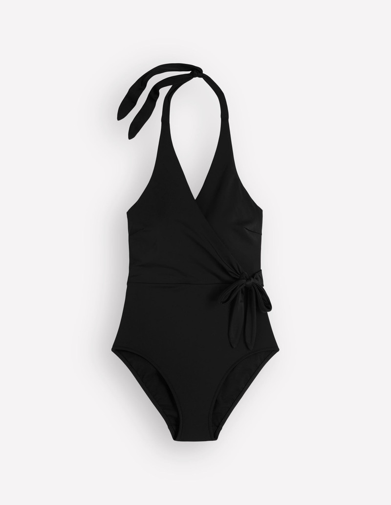 Tilos Tie Side Swimsuit-Black - 1
