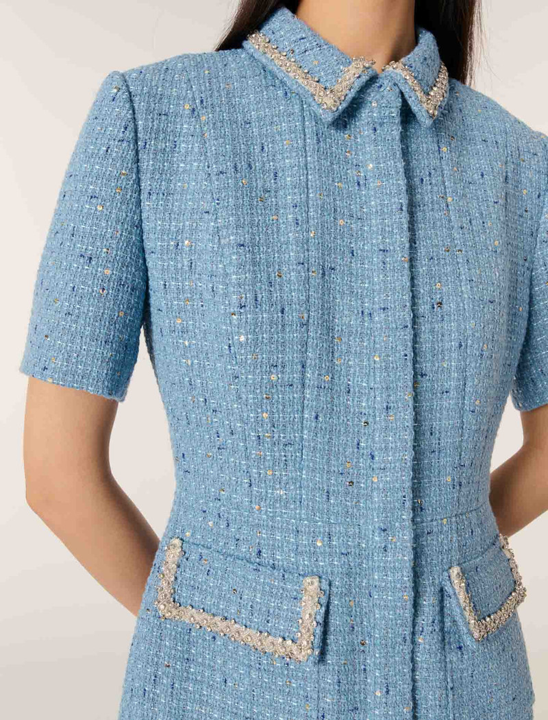 Sequin tweed mini dress 7