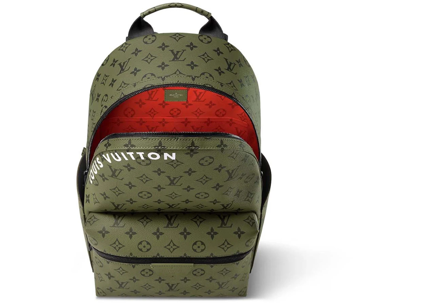 Louis Vuitton Discovery Backpack PM Khaki Green/Vermillion Red - 3